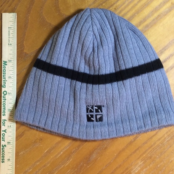 Geocaching Knit and Fleece Hat, grey/black, adult - Picture 4 of 7
